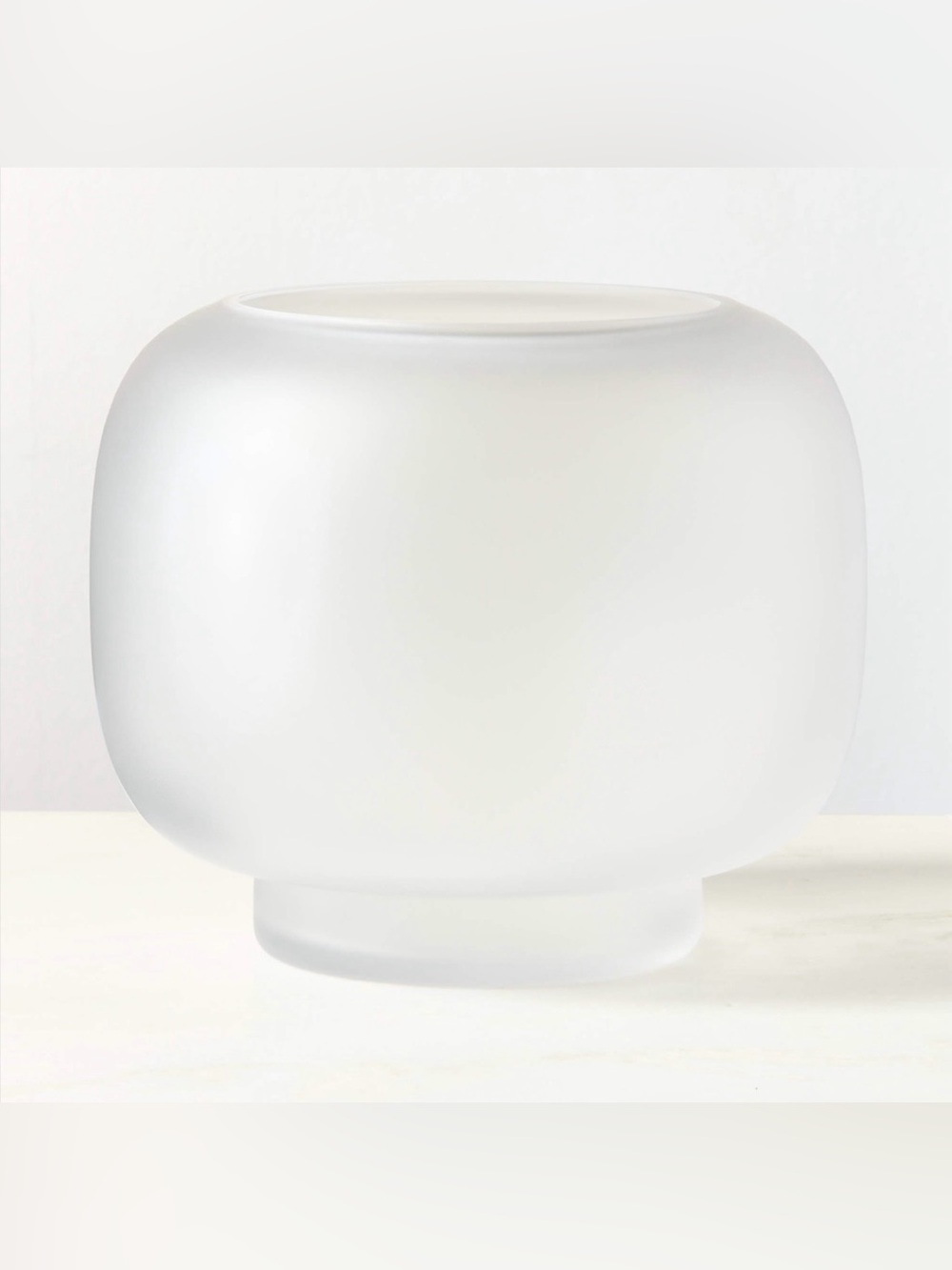 New! CB2 Frosted Glass Hurricane Candle Holder Large - Picture 2 of 4